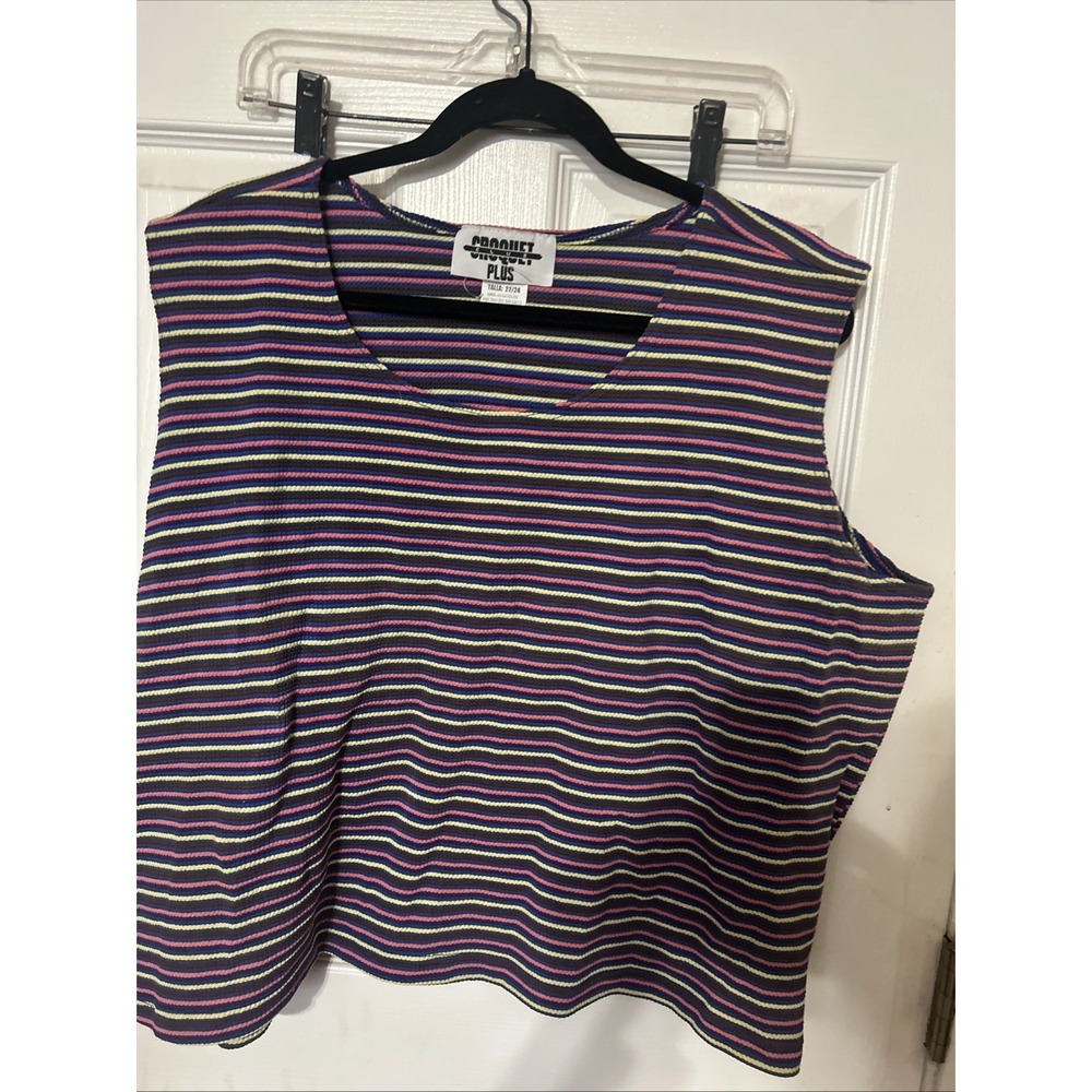 Vintage Croquet Club Colorful Stripped 100% Cotton Sleeveless 22/24